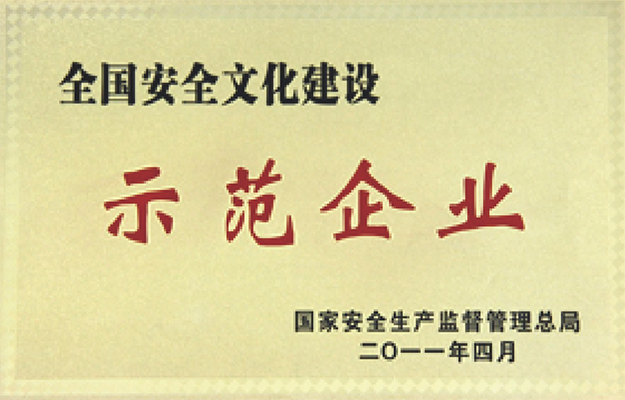 全國安全文化建設(shè)示范企業(yè)